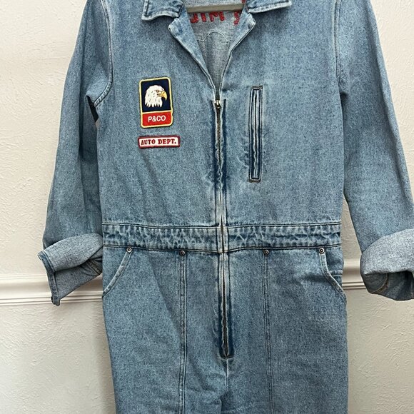P & Co women’s 1/2 mile boilersuit overalls washed denim - UK14 (~US10-12) - Picture 3 of 8